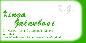kinga galambosi business card